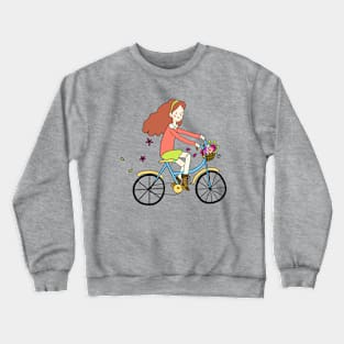 Bike Girl Crewneck Sweatshirt